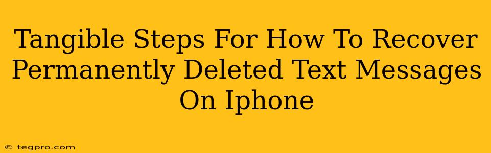 Tangible Steps For How To Recover Permanently Deleted Text Messages On Iphone