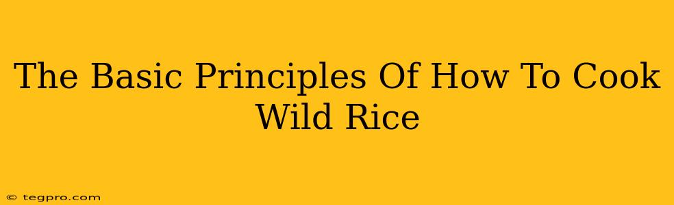 The Basic Principles Of How To Cook Wild Rice