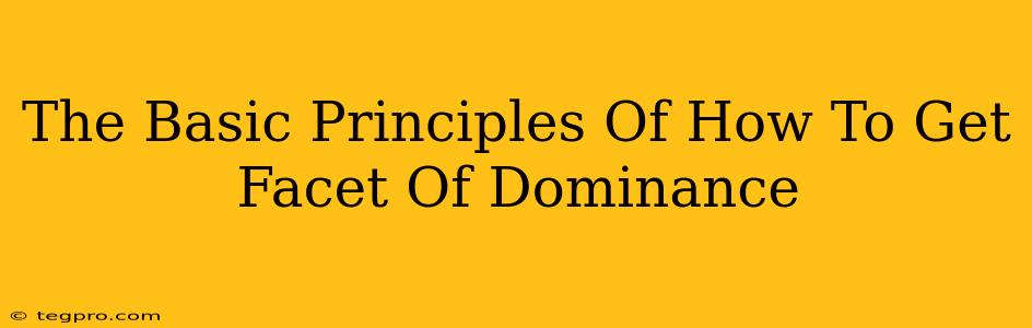 The Basic Principles Of How To Get Facet Of Dominance