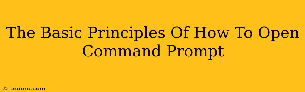 The Basic Principles Of How To Open Command Prompt