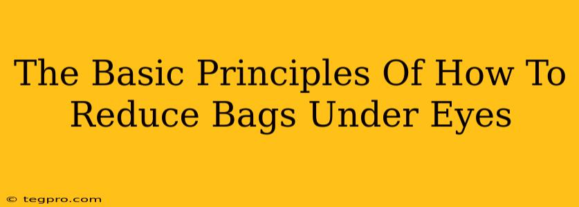 The Basic Principles Of How To Reduce Bags Under Eyes