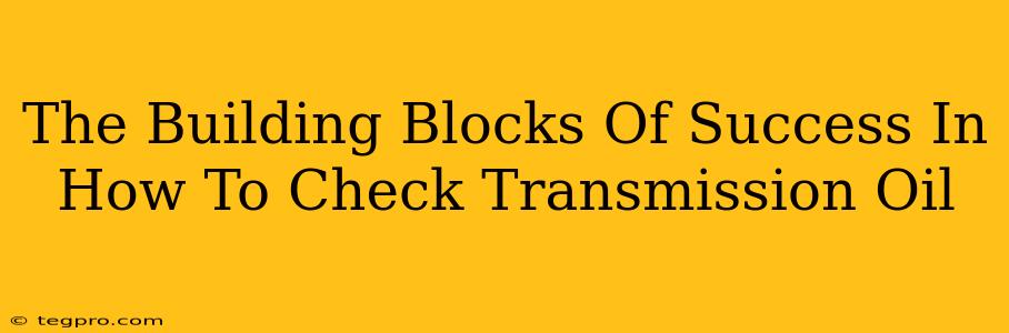 The Building Blocks Of Success In How To Check Transmission Oil