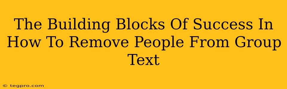 The Building Blocks Of Success In How To Remove People From Group Text