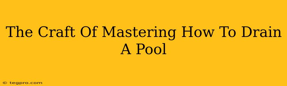 The Craft Of Mastering How To Drain A Pool