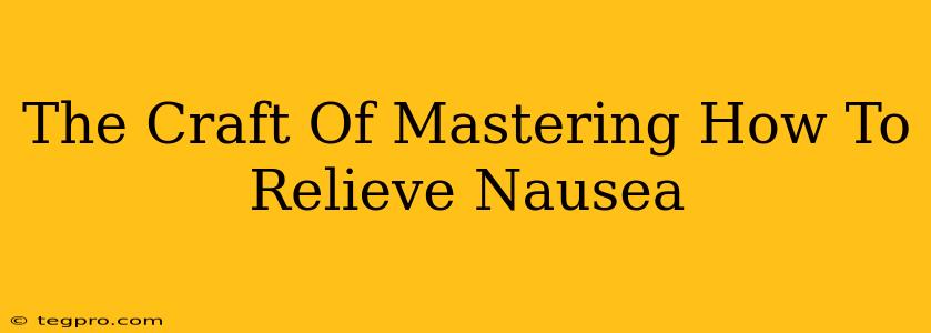 The Craft Of Mastering How To Relieve Nausea