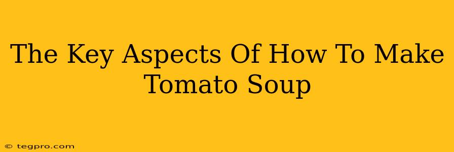 The Key Aspects Of How To Make Tomato Soup