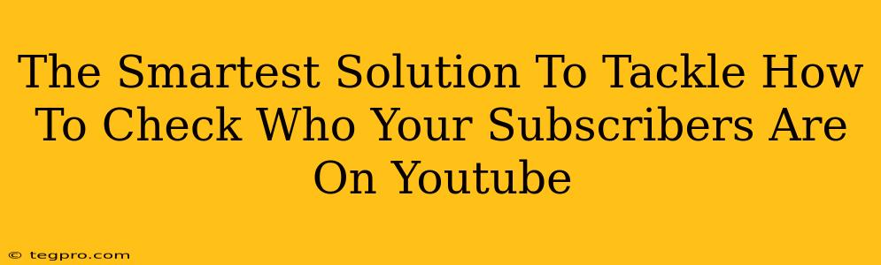 The Smartest Solution To Tackle How To Check Who Your Subscribers Are On Youtube