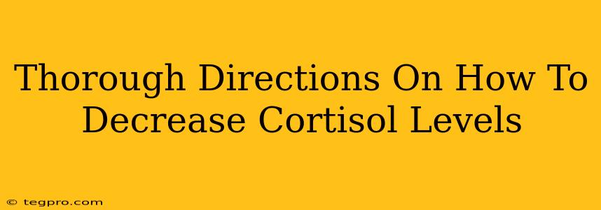 Thorough Directions On How To Decrease Cortisol Levels