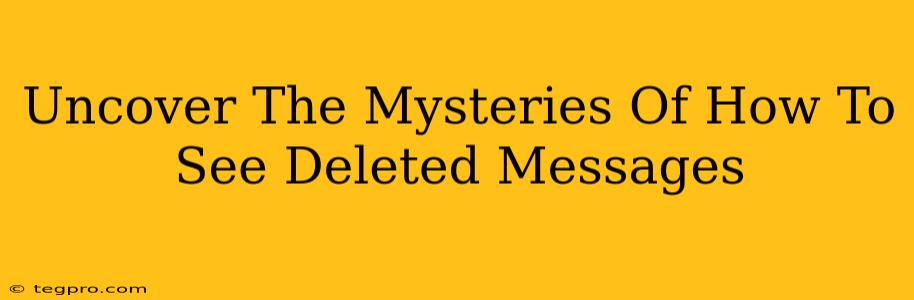 Uncover The Mysteries Of How To See Deleted Messages