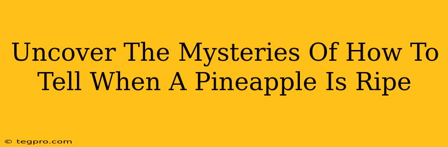 Uncover The Mysteries Of How To Tell When A Pineapple Is Ripe